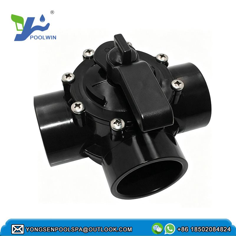 Swimming pool-specific check valve, three-way conversion valve for pool
