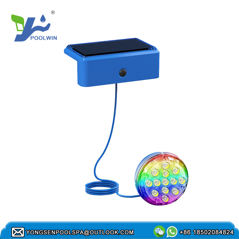 New RGB Colorful Solar Pool Bottom Light, Remote-Controlled Aquarium Diving Light, Landscape Lamp